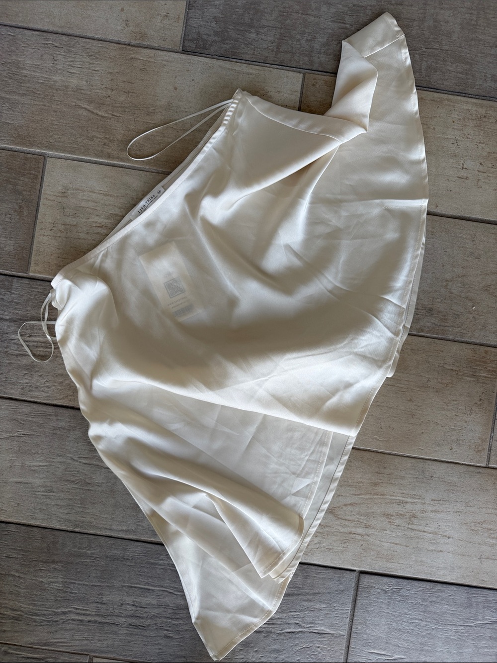 Anya Ivory One Shoulder Top